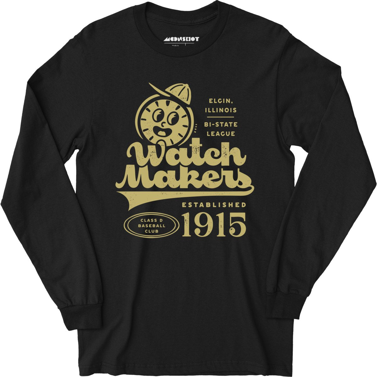 Elgin Watch Makers - Illinois - Vintage Defunct Baseball Teams - Long Sleeve T-Shirt