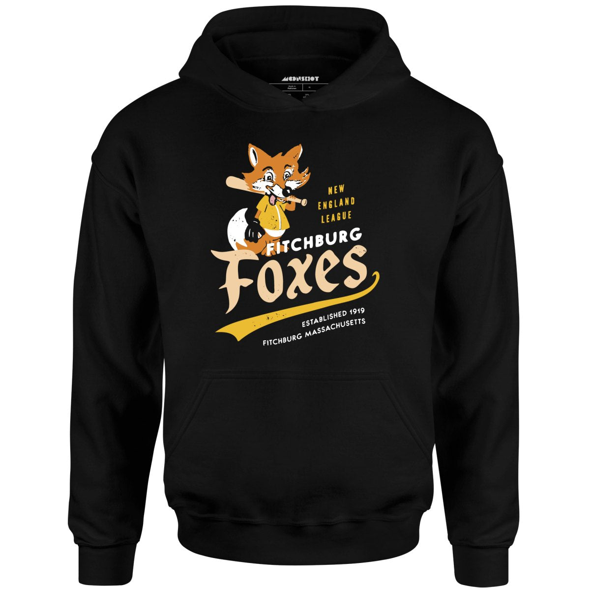 Fitchburg Foxes - Massachusetts - Vintage Defunct Baseball Teams - Unisex Hoodie