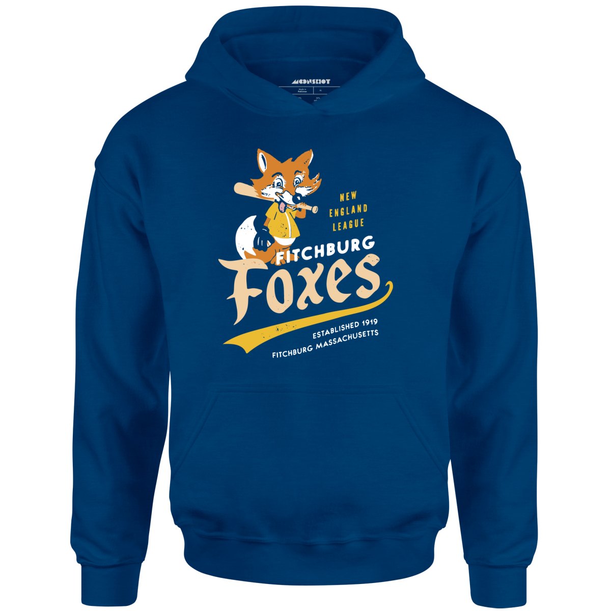 Fitchburg Foxes - Massachusetts - Vintage Defunct Baseball Teams - Unisex Hoodie