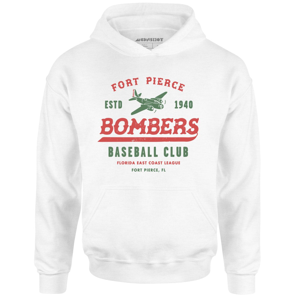 Fort Pierce Bombers - Florida - Vintage Defunct Baseball Teams - Unisex Hoodie