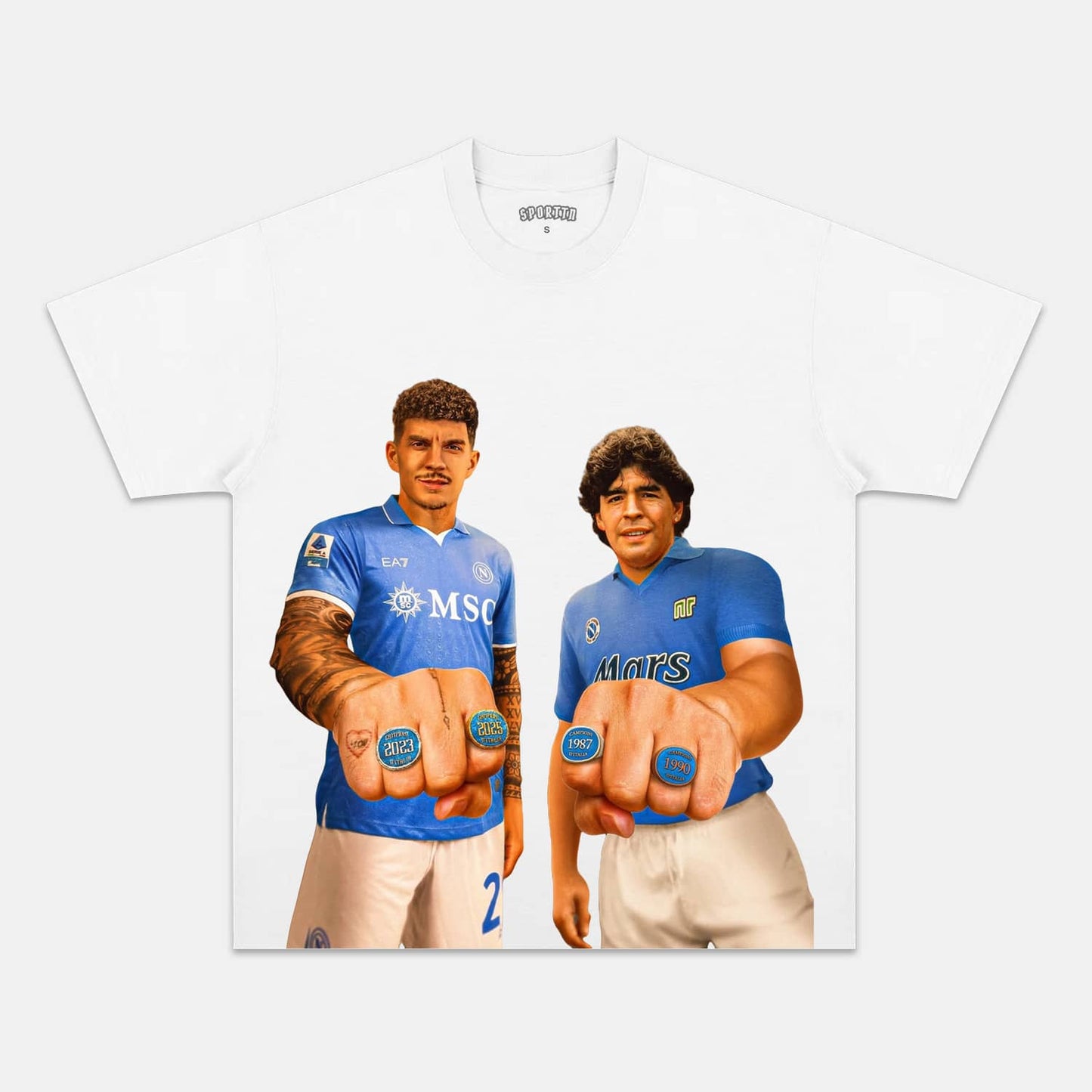 NAPOLI WIN 4TH SERIE A TITLE TEE.5.24 - clothing by TeeHivey.com (Image 3)