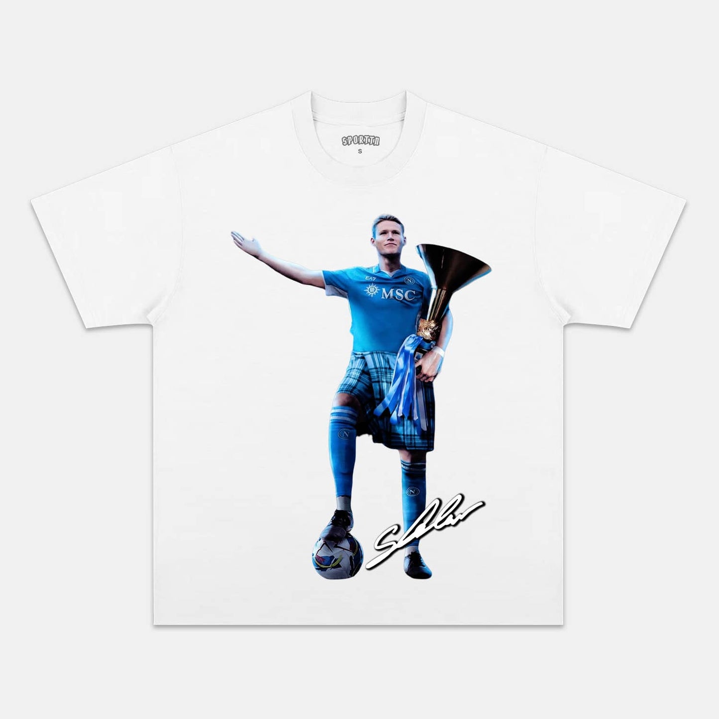 NAPOLI WIN 4TH SERIE A TITLE TEE. 5.24 Style004 - clothing by TeeHivey.com (Image 4)
