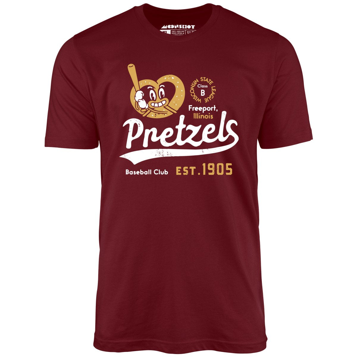 Freeport Pretzels - Illinois - Vintage Defunct Baseball Teams - Unisex T-Shirt