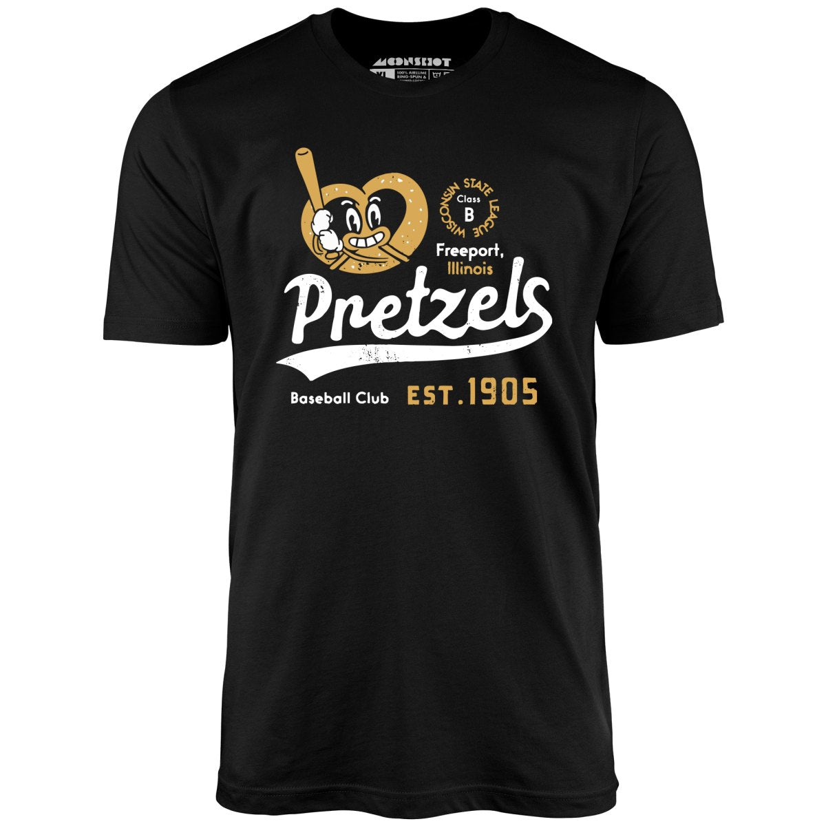 Freeport Pretzels - Illinois - Vintage Defunct Baseball Teams - Unisex T-Shirt