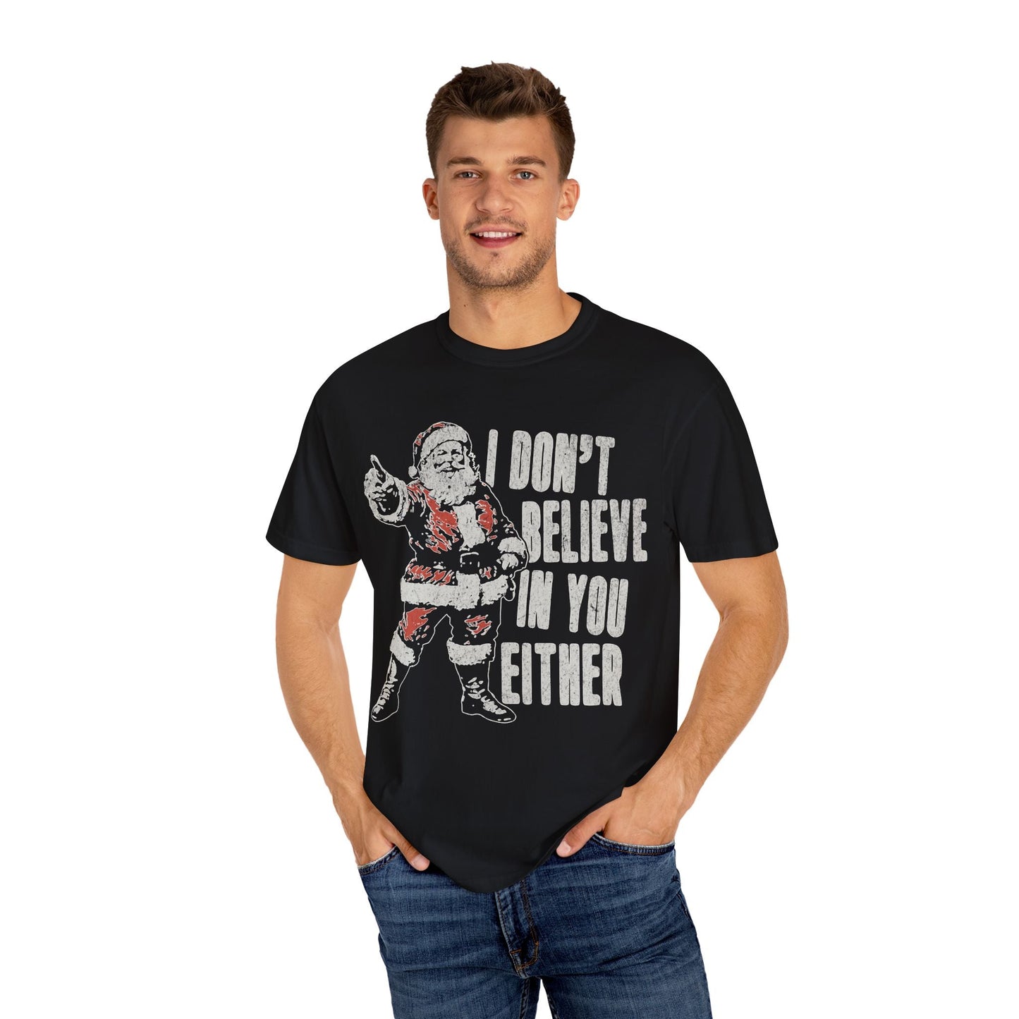 Funny Santa Christmas Unisex Vintage Tee