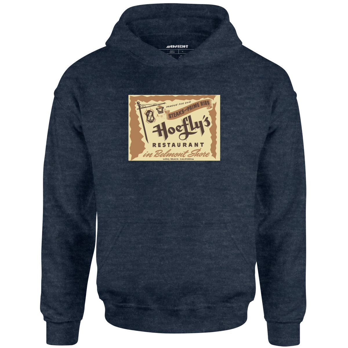 Hoefly's - Belmont Shore, CA - Vintage Restaurant - Unisex Hoodie