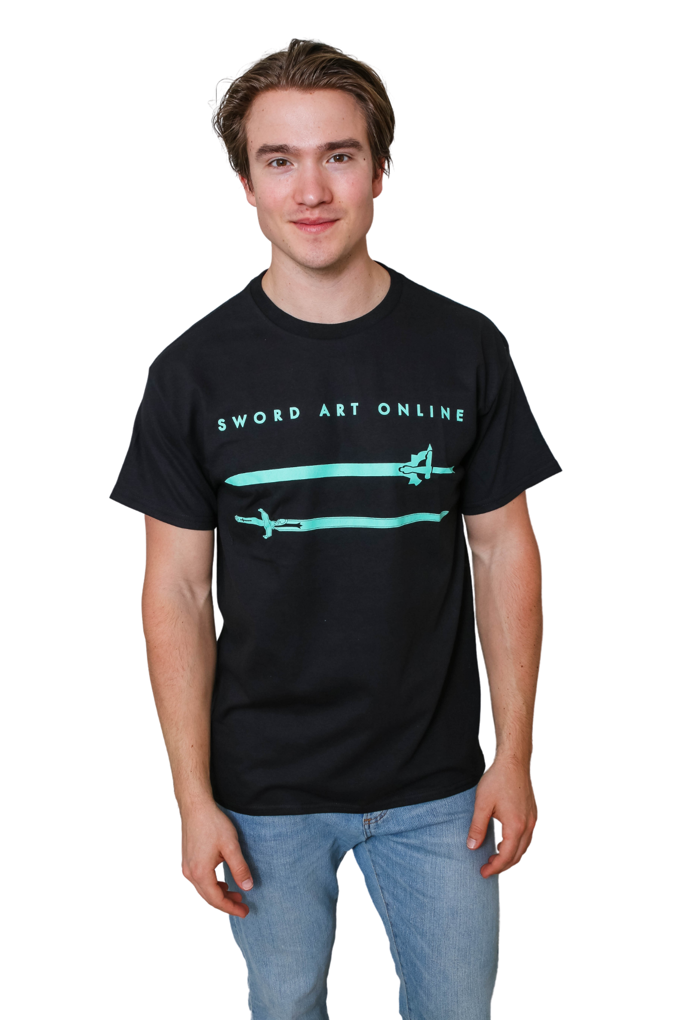 Sword Art Online Kirito Elucidator And Asuna Lambent Light Swords Adult T-Shirt