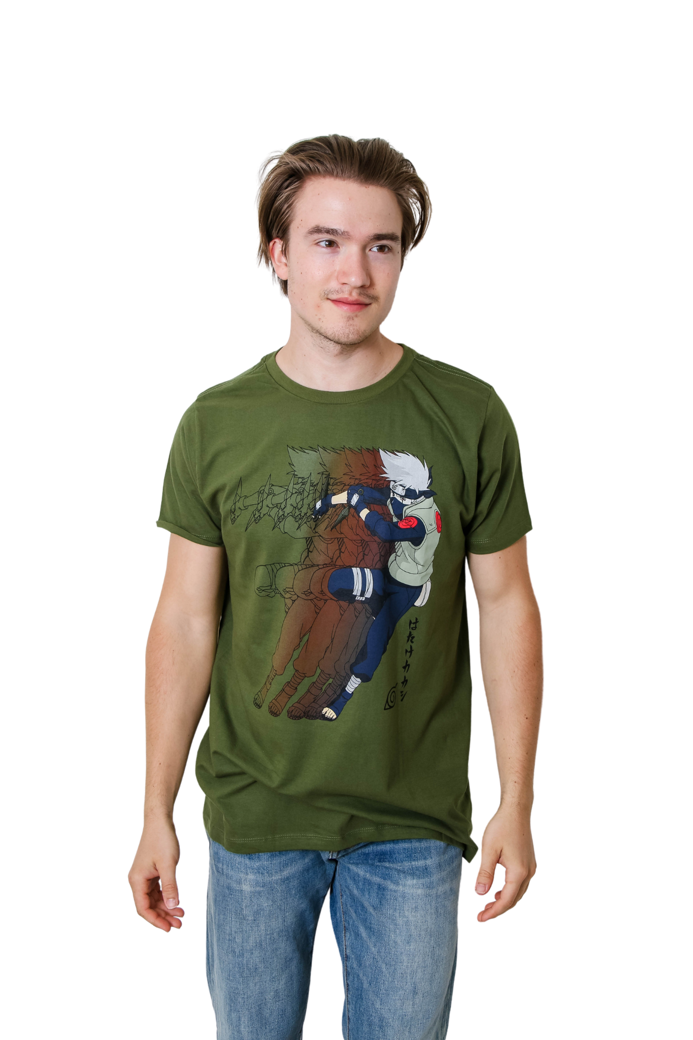 Naruto Shippuden Kakashi Kanji Officially Licensed Adult T-Shirt