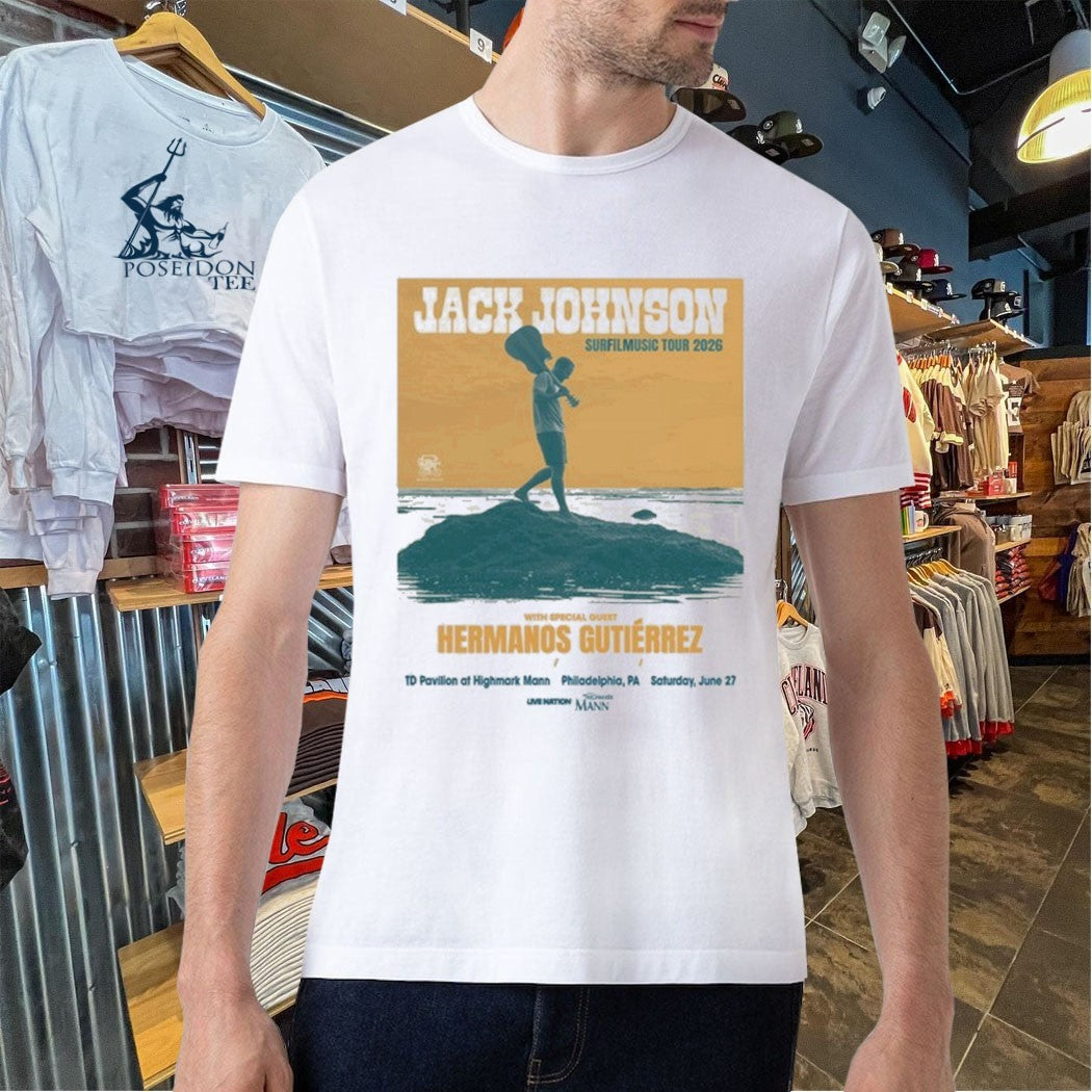 Jack Johnson Surfilmusic Tour Philadelphia Pa June 27 2026 T-shirt