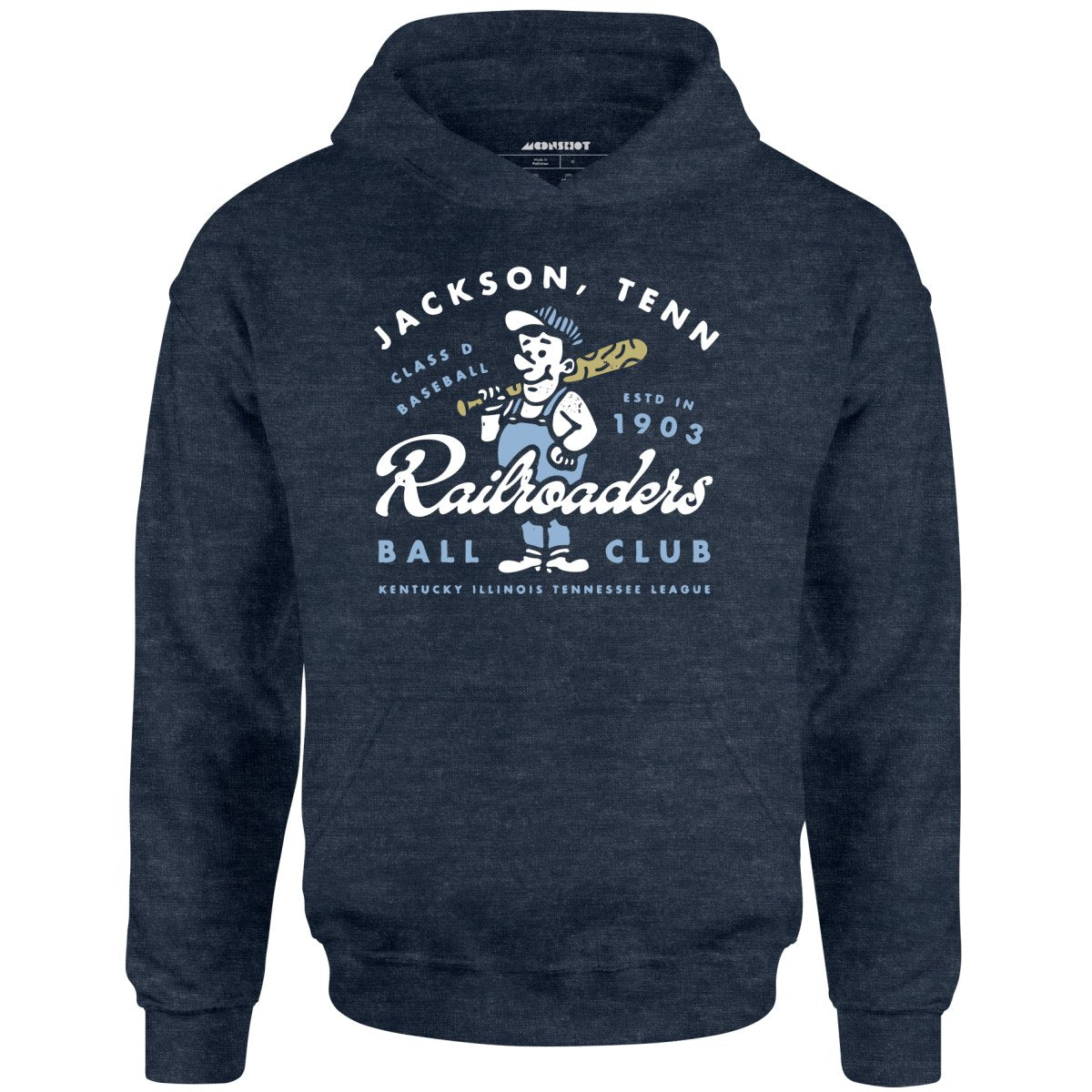 Jackson Railroaders - Tennessee - Vintage Defunct Baseball Teams - Unisex Hoodie