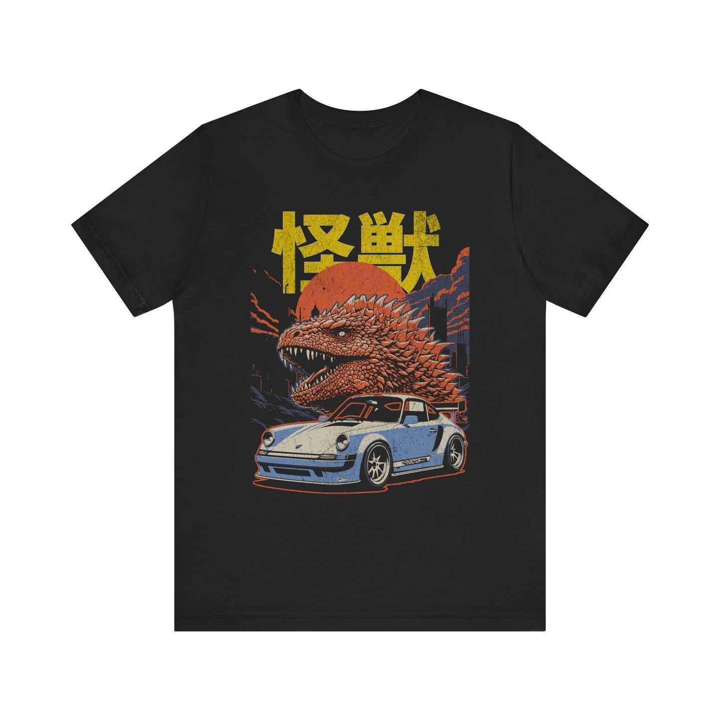 Japanese Monster and Porsche Vintage Graphic T-shirt