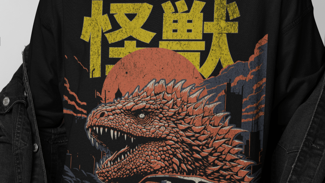 Japanese Monster and Porsche Vintage Graphic T-shirt