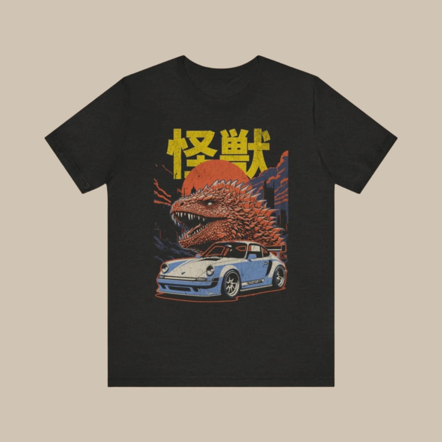 Japanese Monster and Porsche Vintage Graphic T-shirt