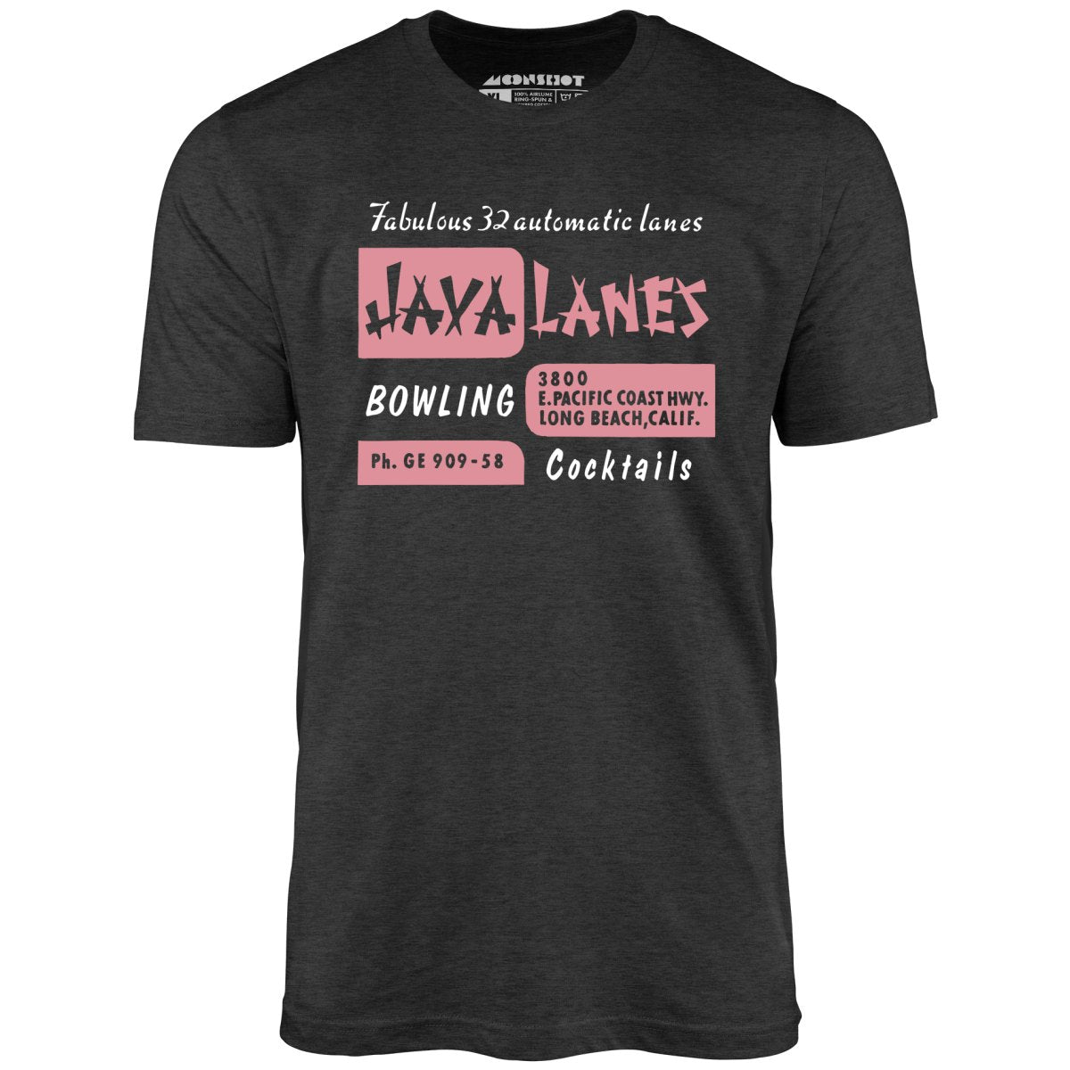 Java Lanes - Long Beach, CA - Vintage Bowling Alley - Unisex T-Shirt