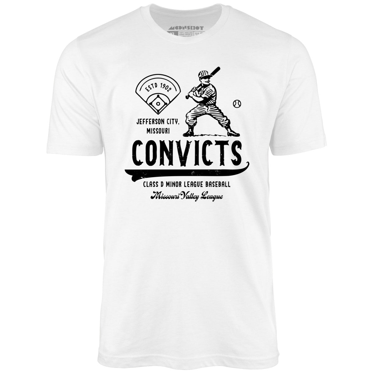 Jefferson City Convicts - Missouri - Vintage Defunct Baseball Teams - Unisex T-Shirt
