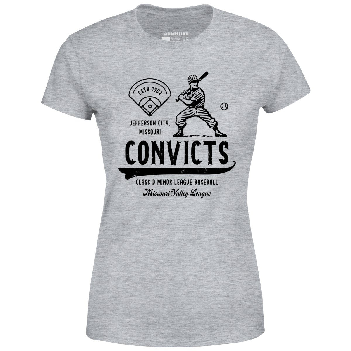 Jefferson City Convicts - Missouri - Vintage Defunct Baseball Teams - Women's T-Shirt