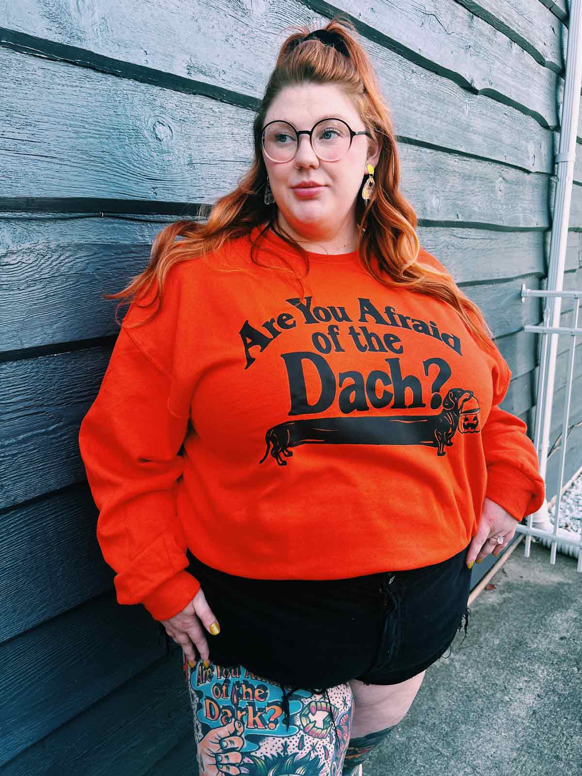 afraid of the dach unisex crew sweatshirt