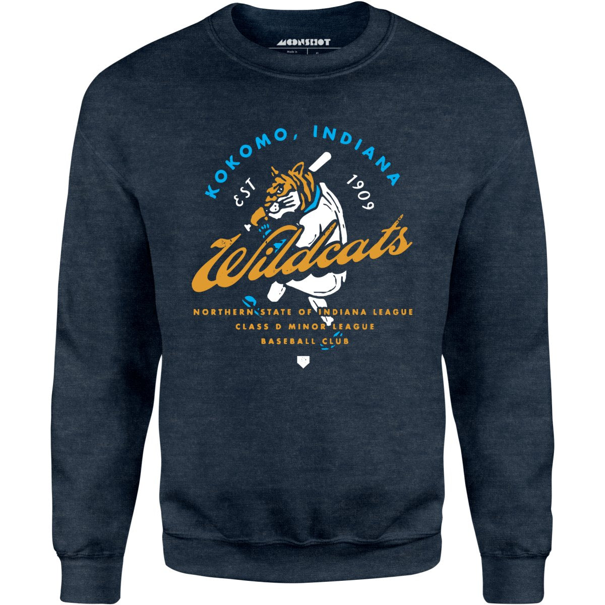 Kokomo Wildcats - Indiana - Vintage Defunct Baseball Teams - Unisex Sweatshirt