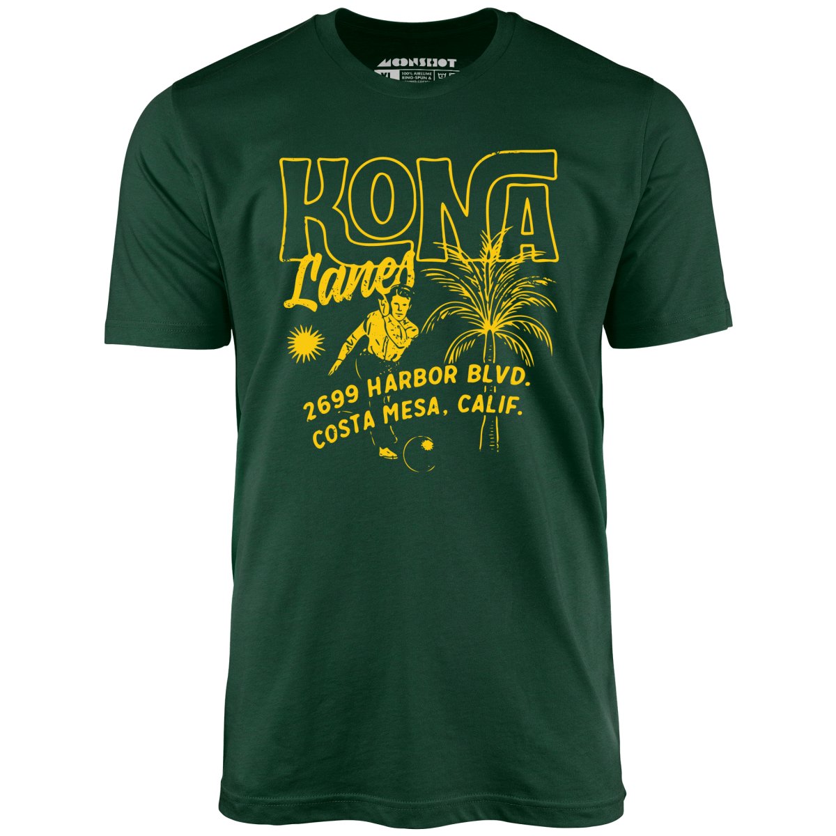 Kona Lanes v3 - Costa Mesa, CA - Vintage Bowling Alley - Unisex T-Shirt
