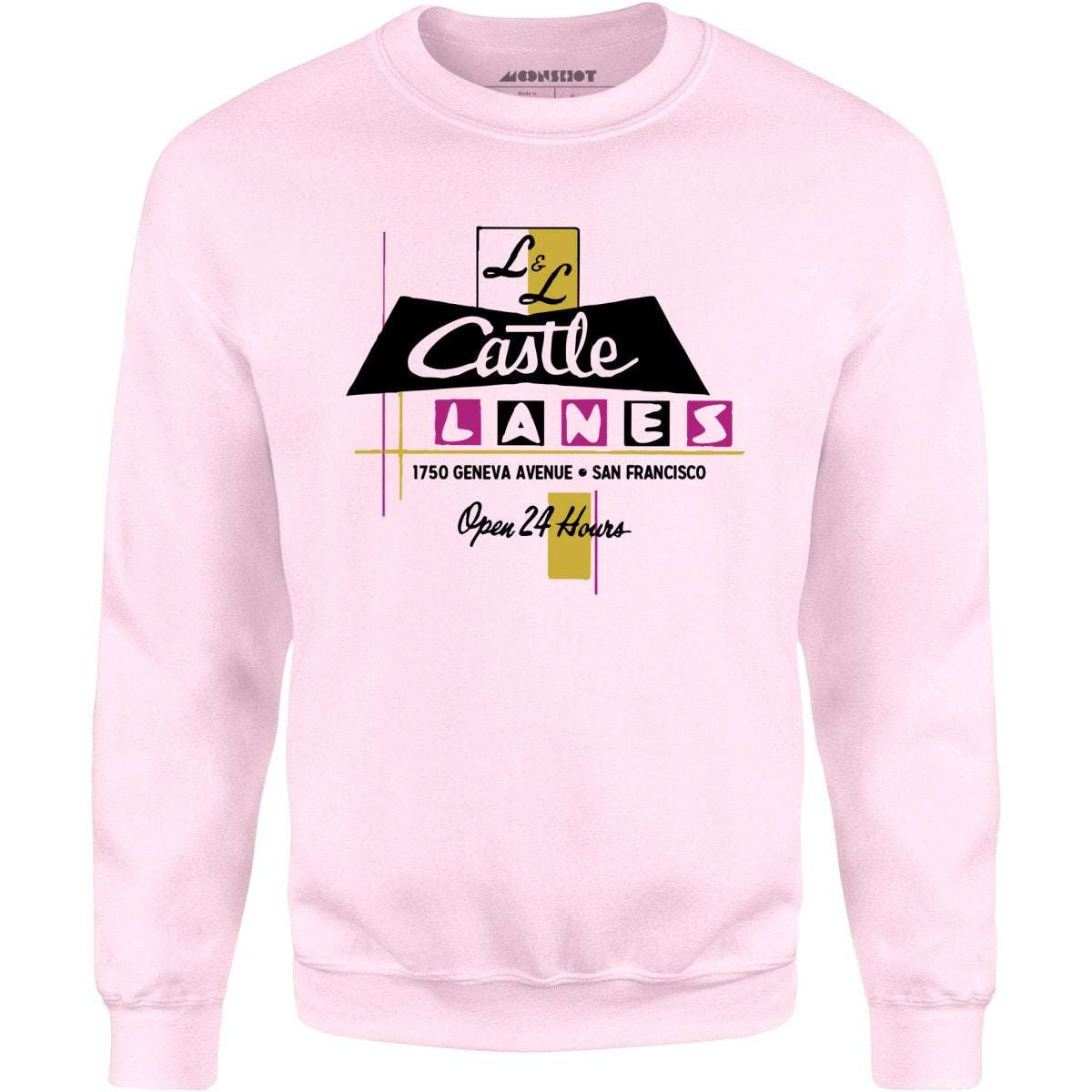 L & L Castle Lanes - San Francisco, CA - Vintage Bowling Alley - Unisex Sweatshirt