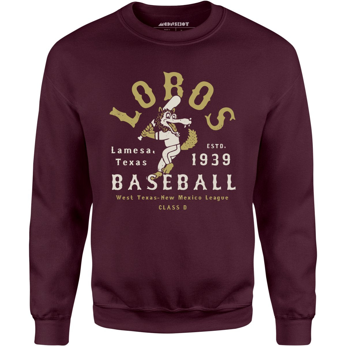 Lamesa Lobos - Texas - Vintage Defunct Baseball Teams - Unisex Sweatshirt