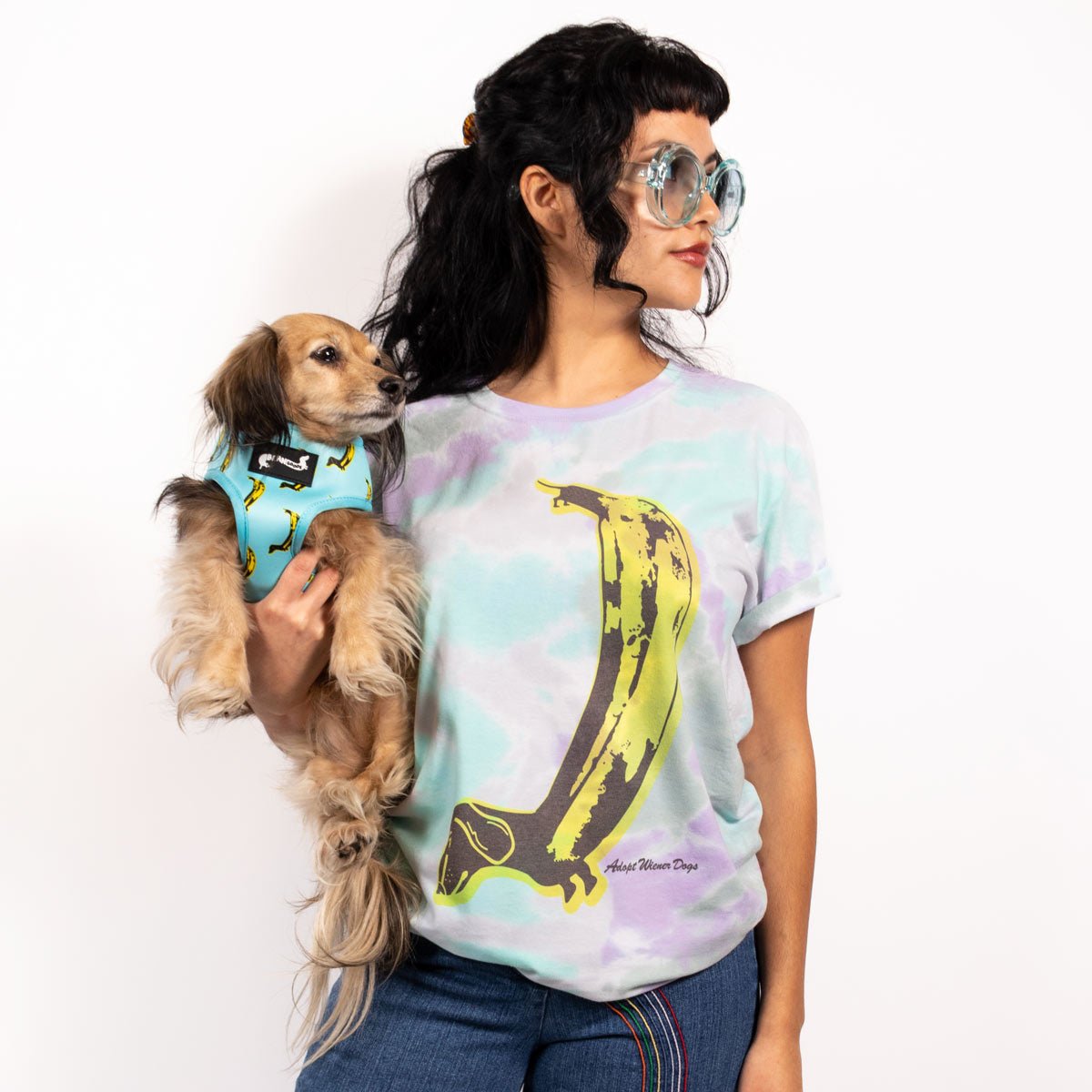adopt wiener dogs unisex tee | tie-dye