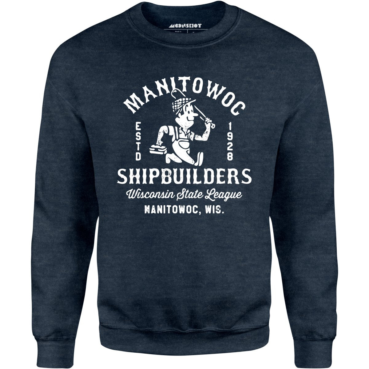 Manitowoc Shipbuilders - Wisconsin - Vintage Defunct Baseball Teams - Unisex Sweatshirt