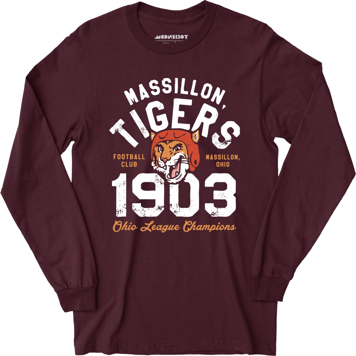Massillon Tigers - Ohio - Vintage Defunct Football Teams - Long Sleeve T-Shirt