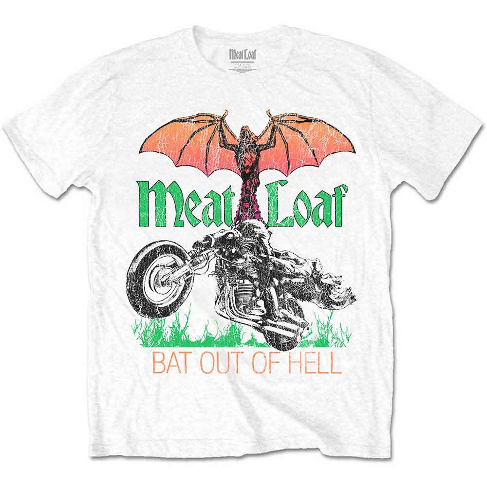 Bat Out Of Hell T Shirt White - clothing by TeeHivey.com