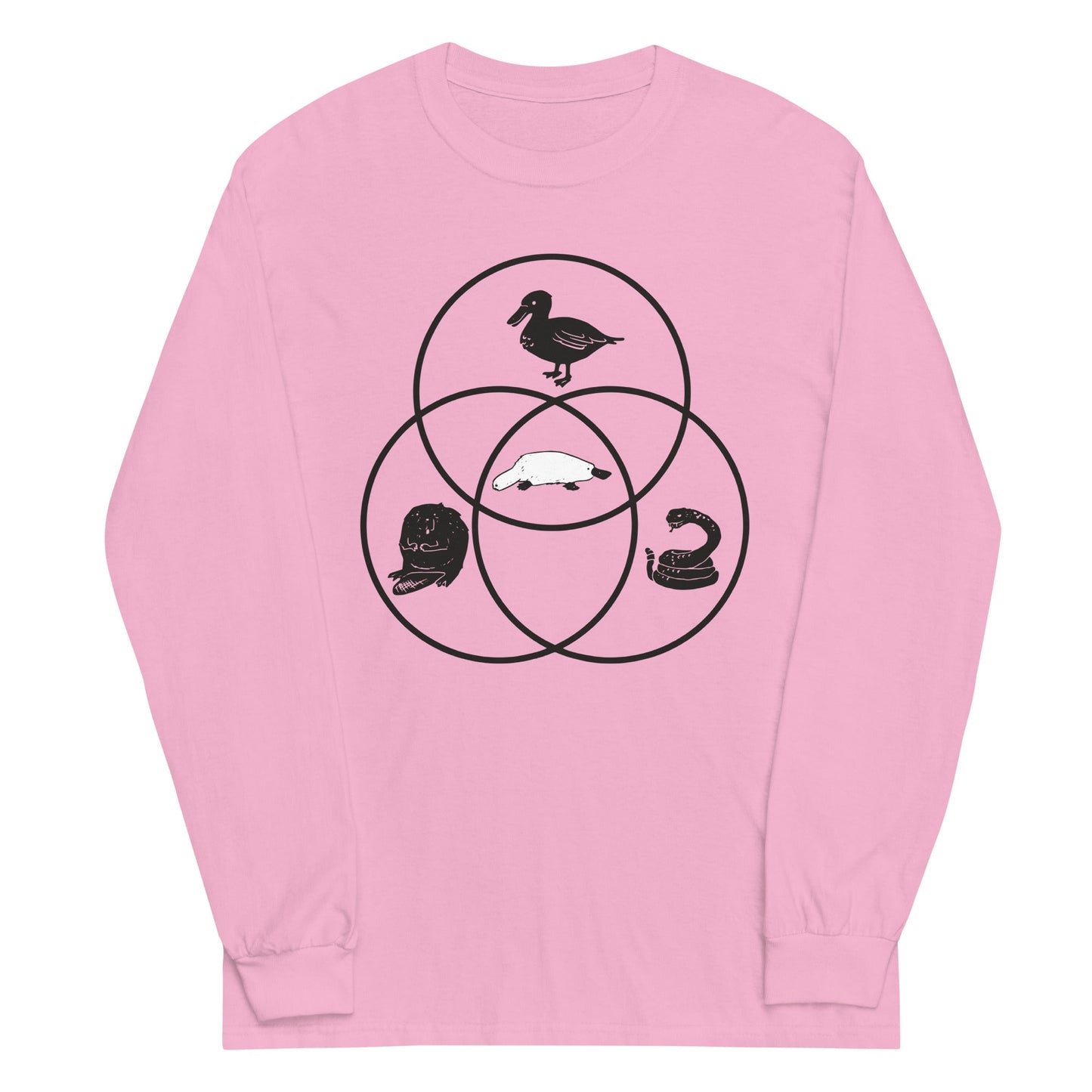 Platypus Venn Diagram Unisex Long Sleeve Tee