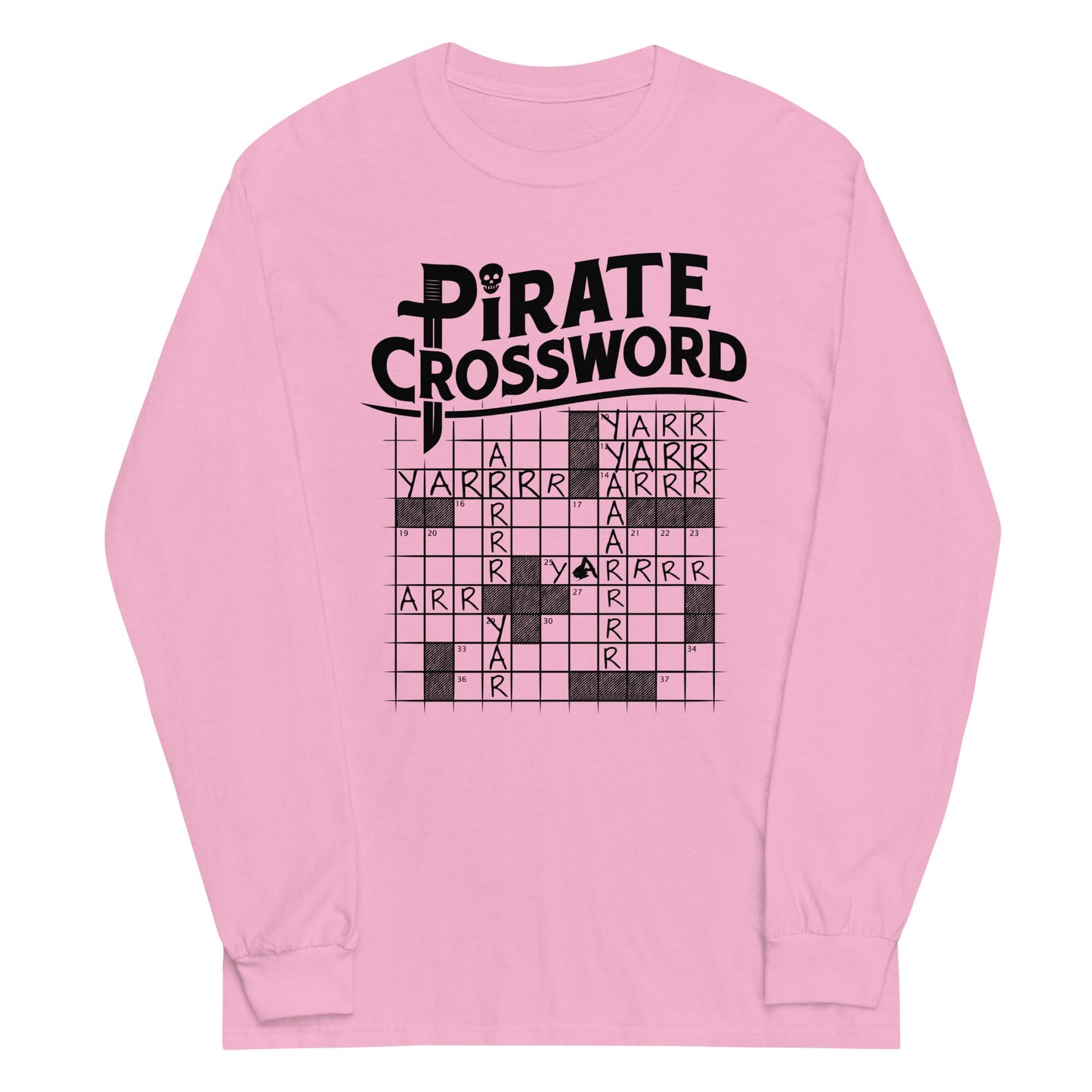 Pirate Crossword Unisex Long Sleeve Tee