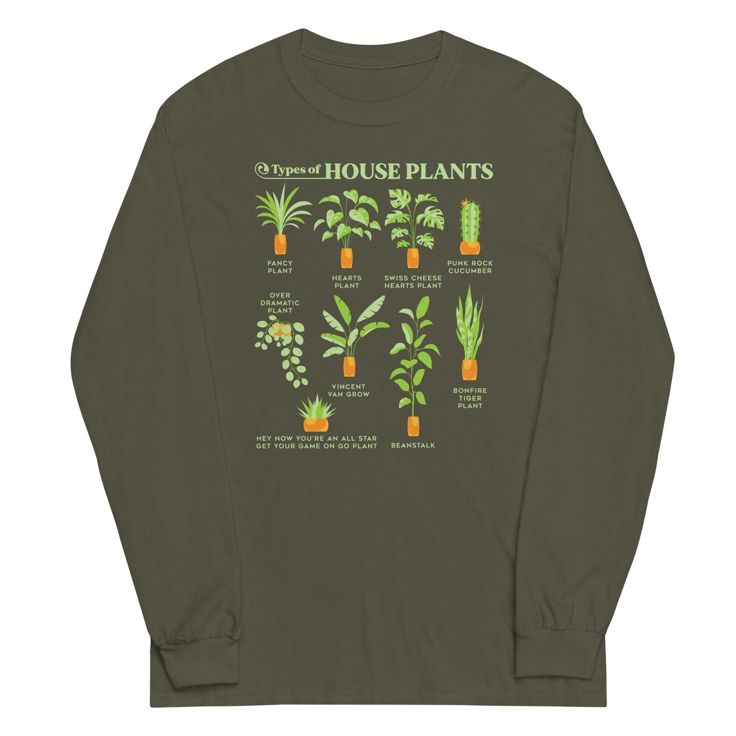 Types Of House Plants Unisex Long Sleeve Tee