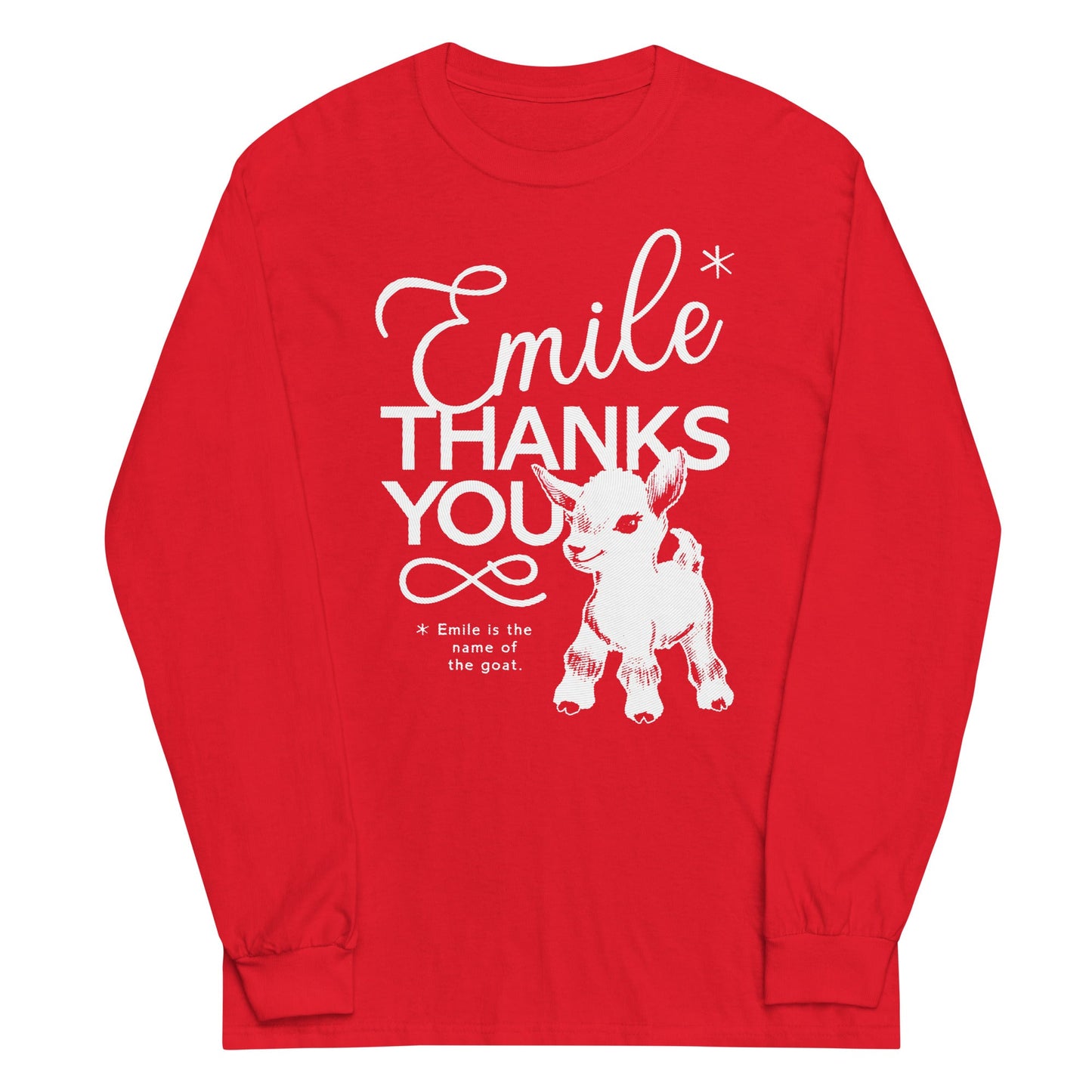 Emile Thanks You Unisex Long Sleeve Tee