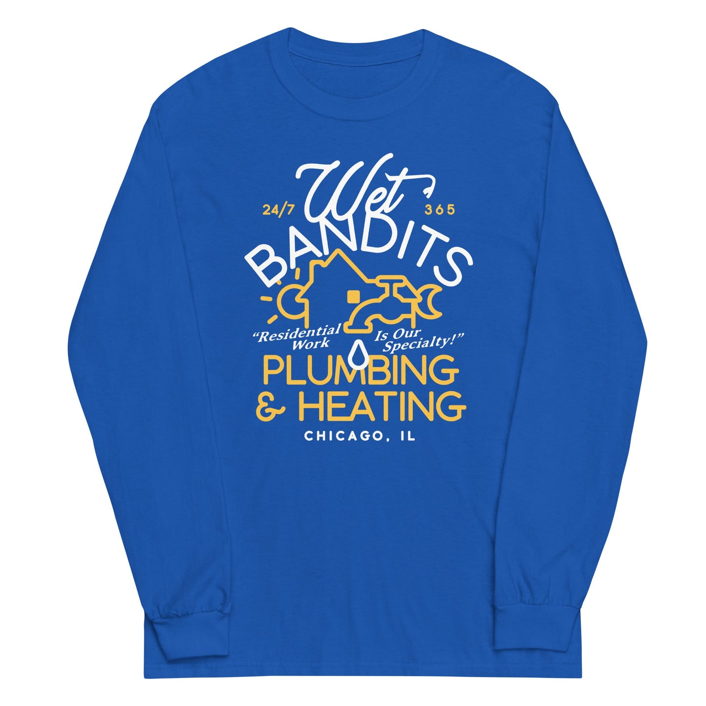 Wet Bandits Plumbing & Heating Unisex Long Sleeve Tee