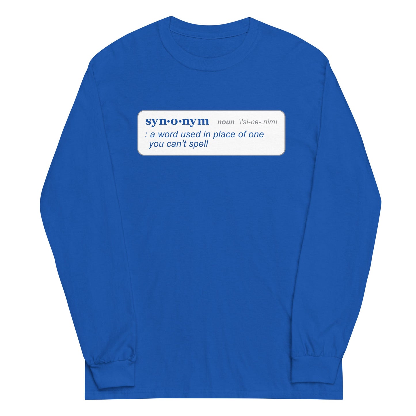 Synonym Definition Unisex Long Sleeve Tee