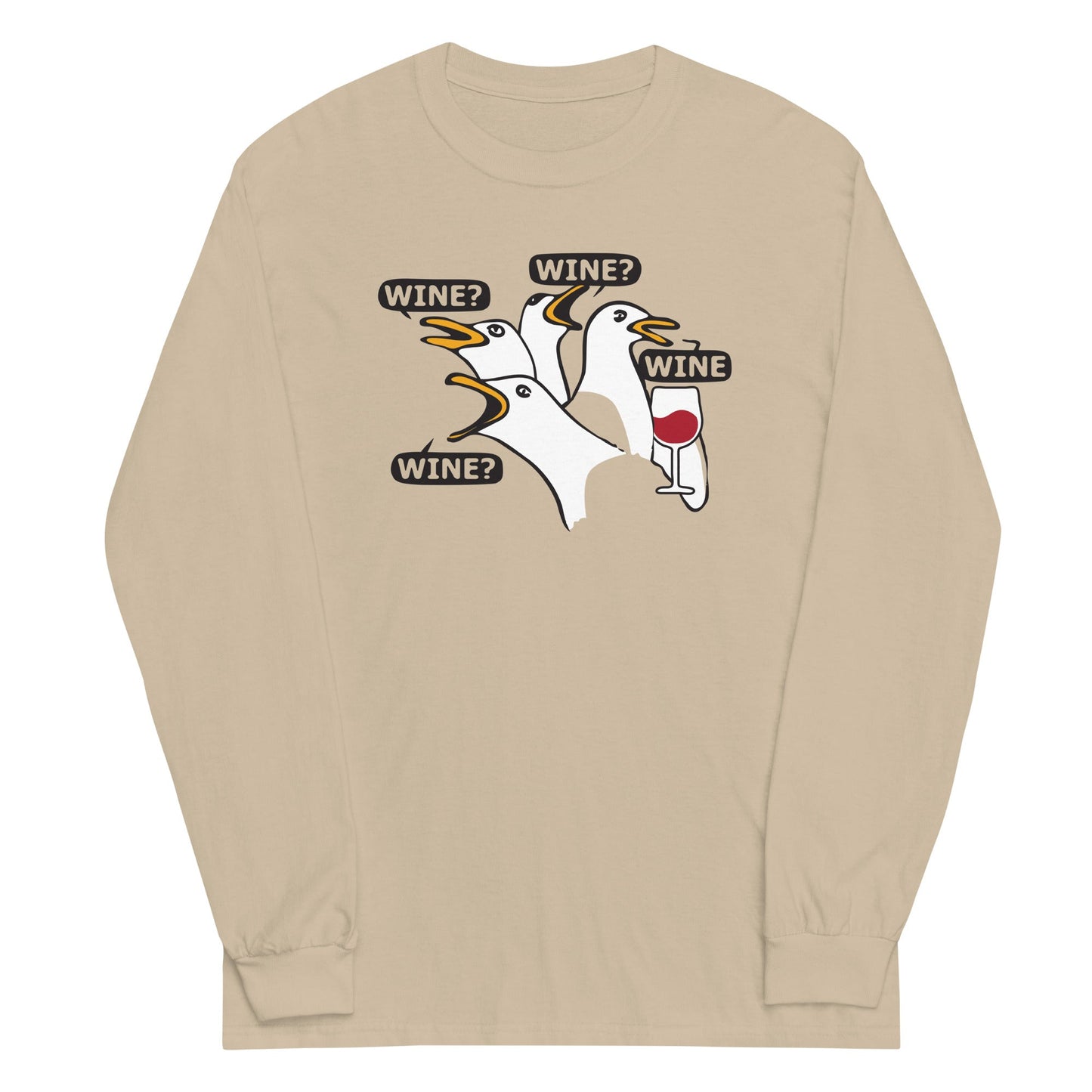 Wine Wine Wine Wine Unisex Long Sleeve Tee