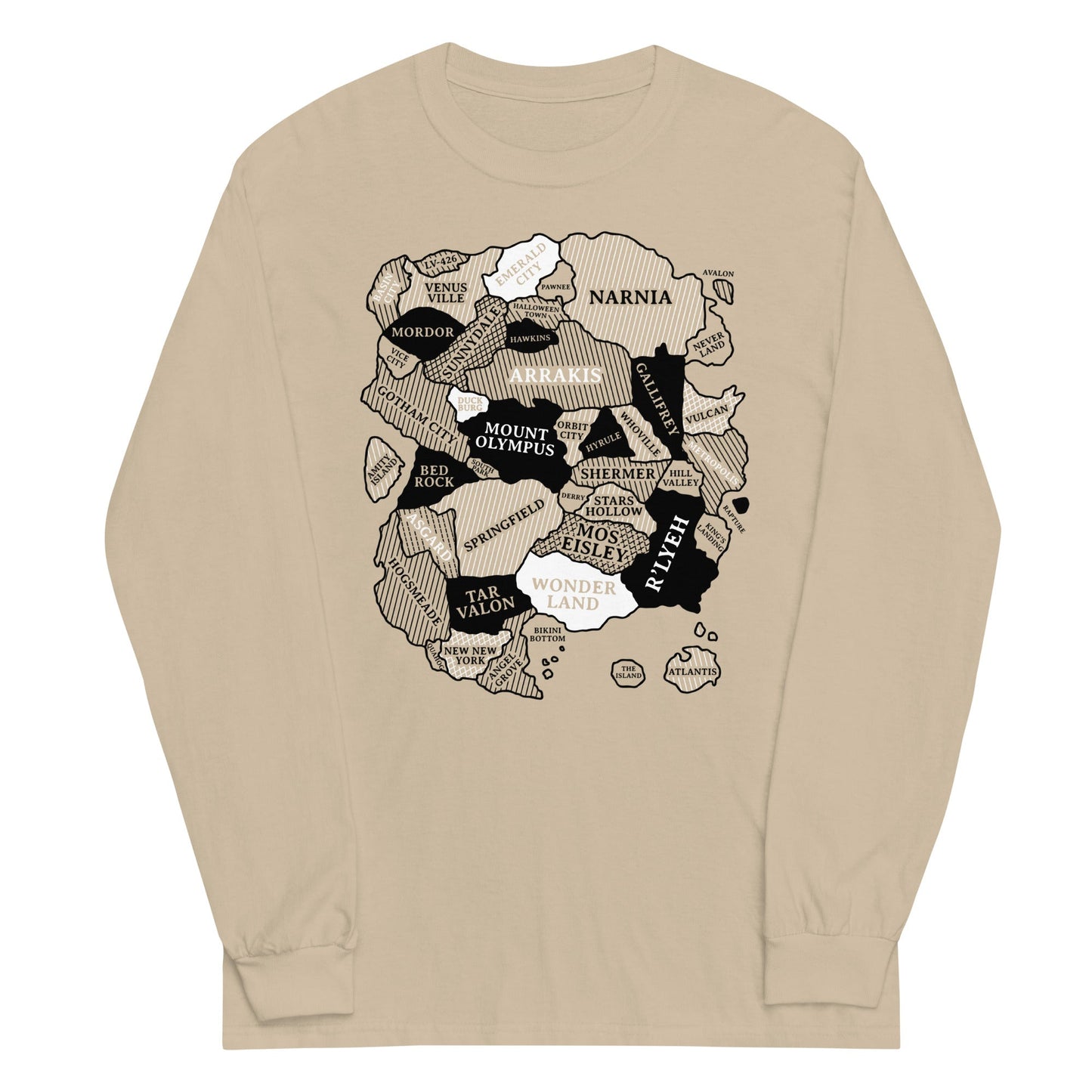 World Map Unisex Long Sleeve Tee