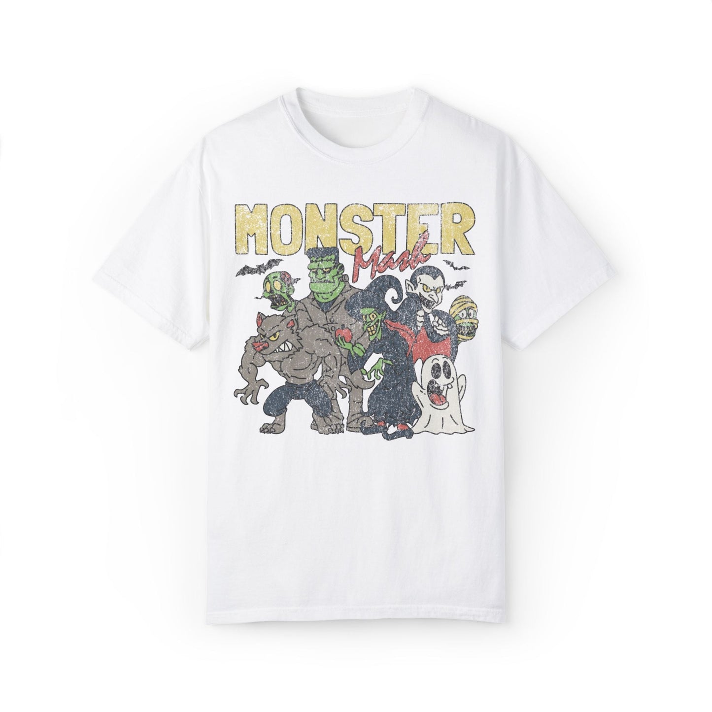 Monster Mash Horror Vintage Graphic Tee.