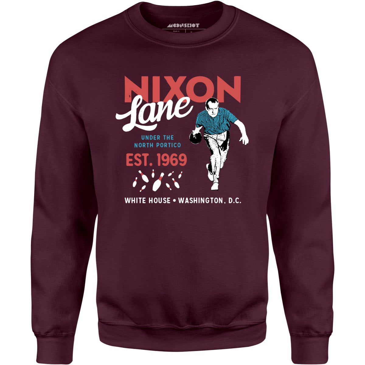 Nixon Lane - Washington D.C. - Vintage Bowling Alley - Unisex Sweatshirt