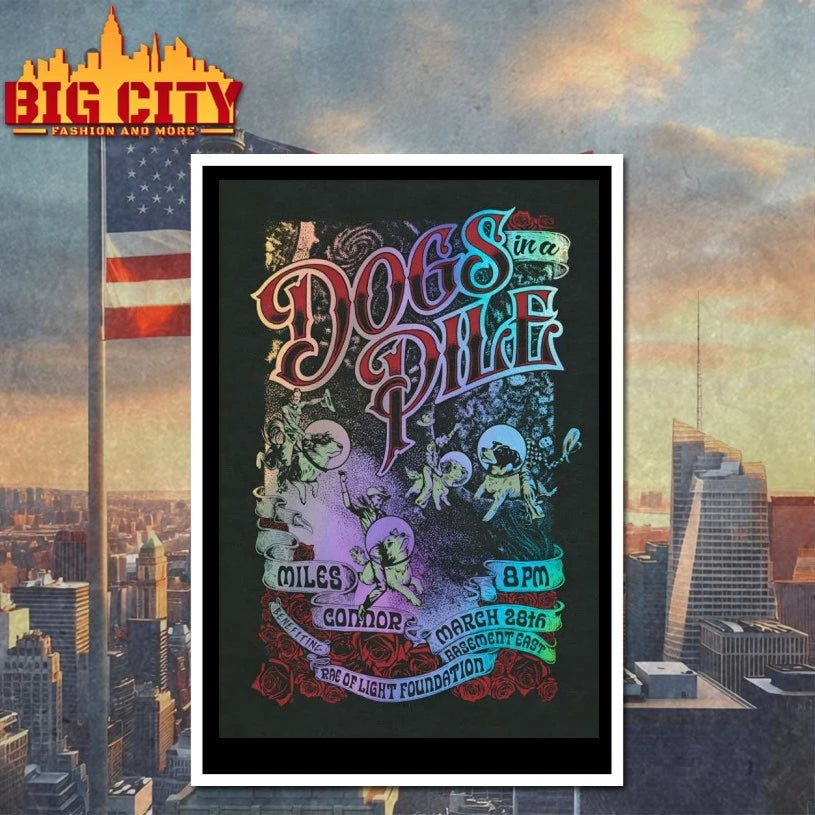 Official Dogs In A Pile The Basement East In Nashville TN Mar 28 2026 Poster T-shirt