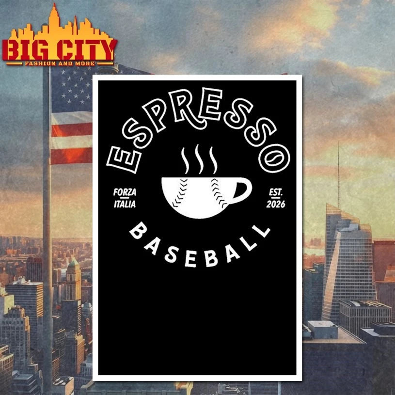 Official Espresso baseball half ball Forza Italia est 2026 T-shirt