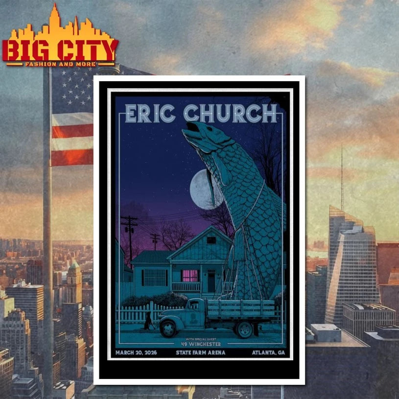 Official Mar 20 2026 Eric Church Atlanta, GA Poster T-shirt