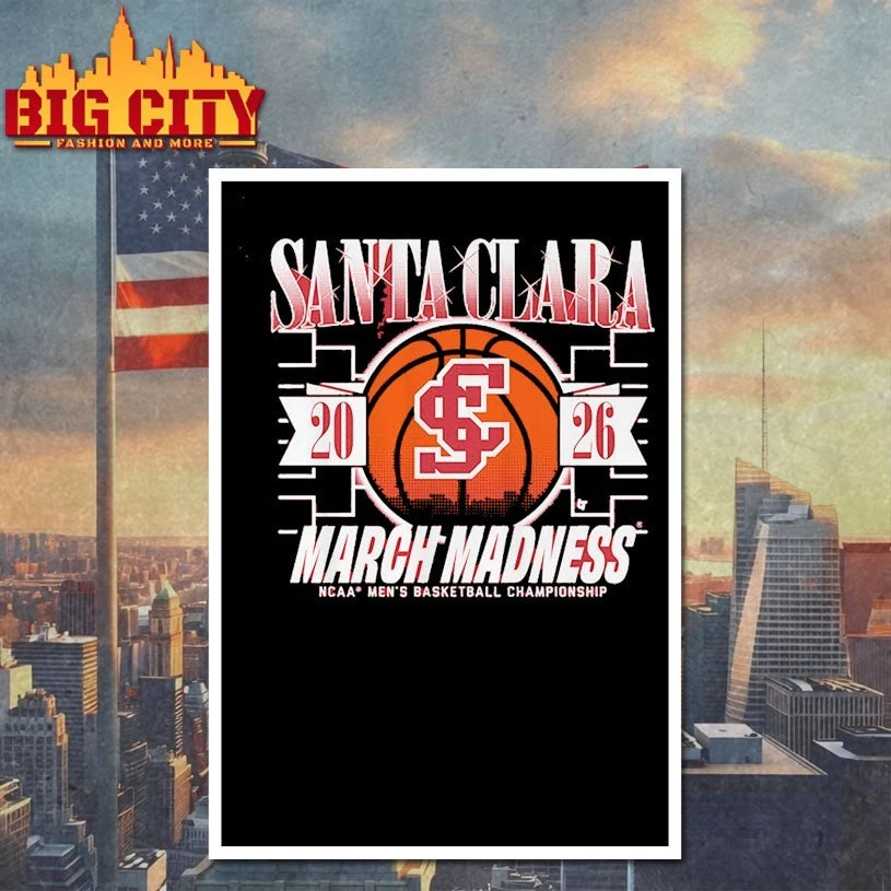 Official March Madness Santa Clara Broncos 2026 NCAA men’s basketball championship T-shirt