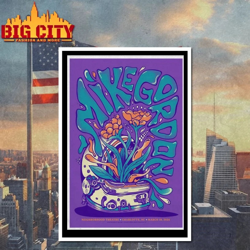 Official Mike Gordan Charlotte 3.19.2026 Poster T-shirt