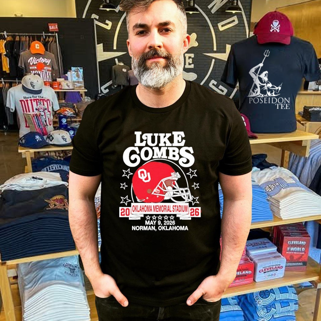 Oklahoma Sooners Helmet Luke Combs May 09 2026 Tour Norman Ok T-shirt