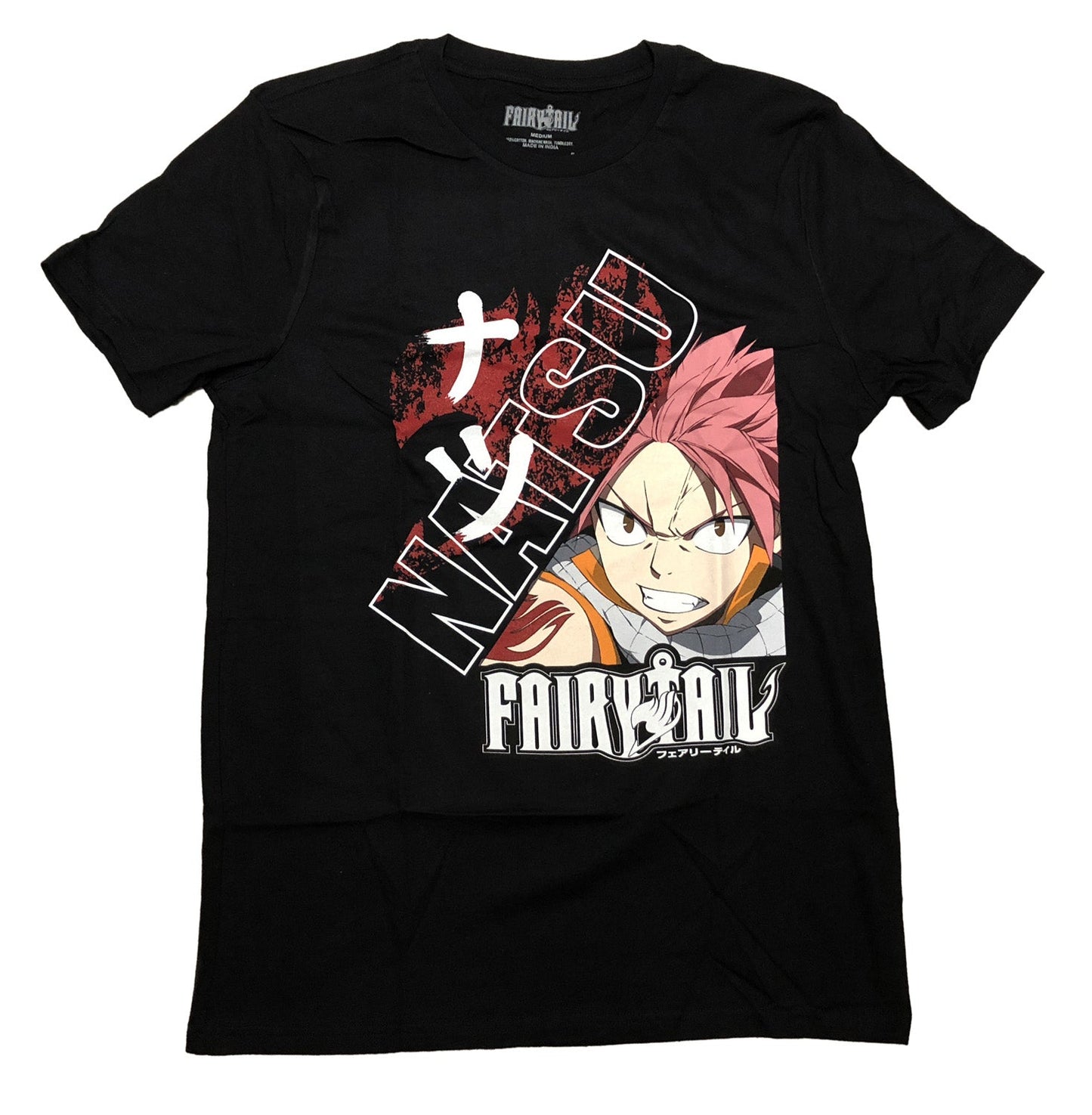 Fairy Tail Natsu Kanji Anime Adult T-Shirt - clothing by TeeHivey.com