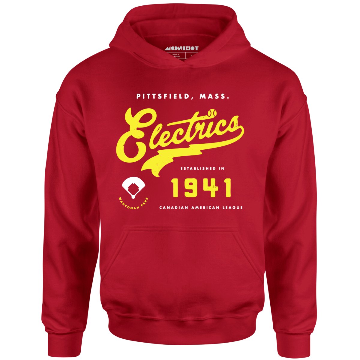 Pittsfield Electrics - Massachusetts - Vintage Defunct Baseball Teams - Unisex Hoodie