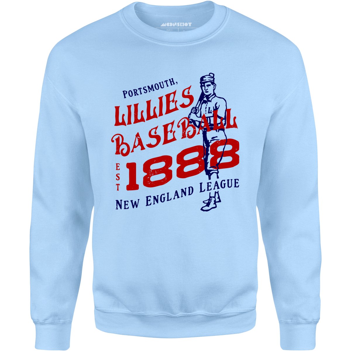 Portsmouth Lillies - New Hampshire - Vintage Defunct Baseball Teams - Unisex Sweatshirt