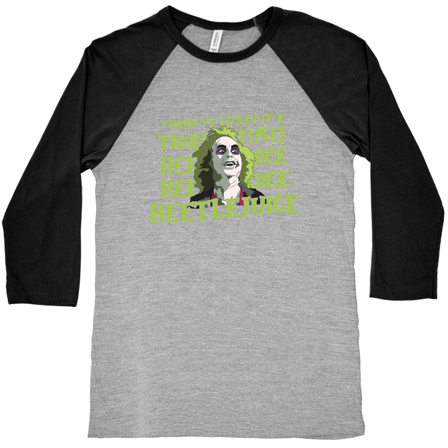 Beetlejuice I Dare Ya Baseball Tee