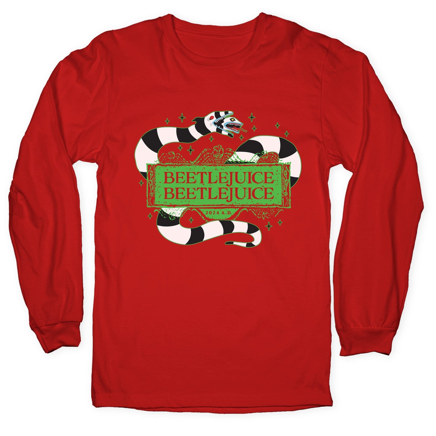 Beetlejuice Beetlejuice 2024 AD Longsleeve Tee